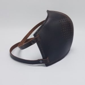 Leather Face Mask Brown