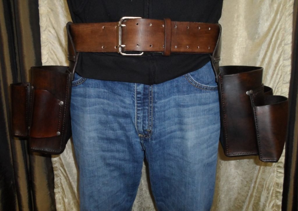 Tool Belt with Pouches Mabuhay Leather Craft