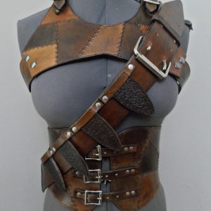 Cosplay Set Rugged Vest, Corset, and Bandolier